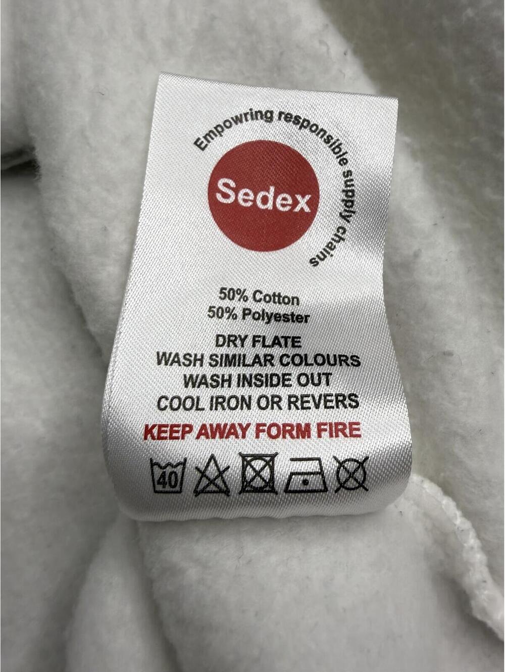 London England Men’s Medium White Crewneck Sweatshirt Retro Cotton Blend - Picture 8 of 8